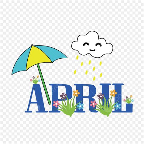 April Umbrella Clipart