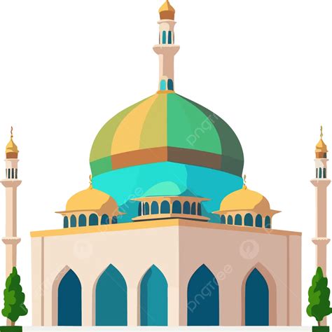 Ilustrasi Masjid Vektor Ilustrasi Ramadhan Masjid Kartun Masjid