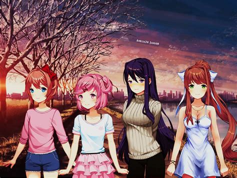 Dokidokiliteratureclub Ddlc Monika Yuri Natsuki Sayori Images And