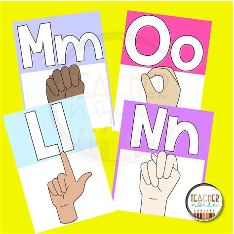 Sign Language Alphabet Chart Printable Classroom Resources Teacher