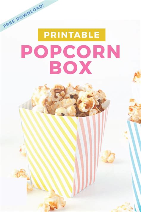 Printable Popcorn Box Template