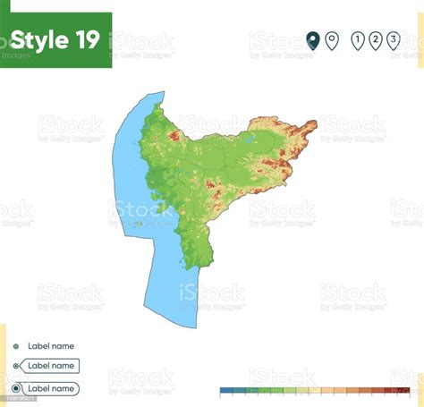 West Kalimantan Indonesia Mappa Fisica Altamente Dettagliata Mappa