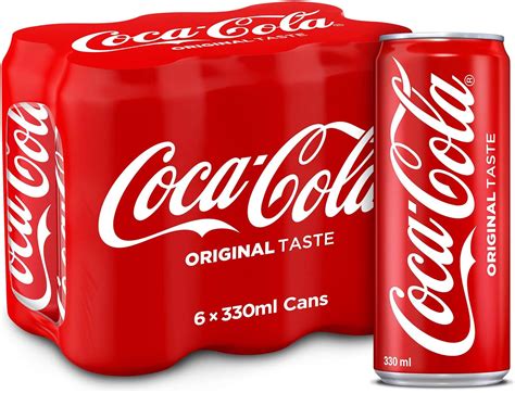 Coca Cola Regular Carbonated Soft Drink Cans 330ml Pack Of 6 Buy