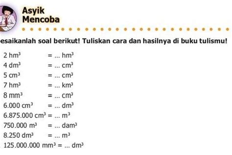 Menghitung Satuan Volume Meter Kubik M3 Berikut Kunci Jawaban