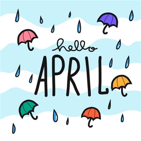 April Shower Spring Rain Illustrations Royalty Free Vector Graphics