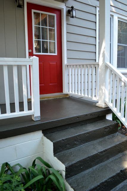 Painting A Concrete Porch Newlywoodwards Concrete Porch Porch