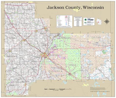 Jackson County Wisconsin 2024 Wall Map Mapping Solutions