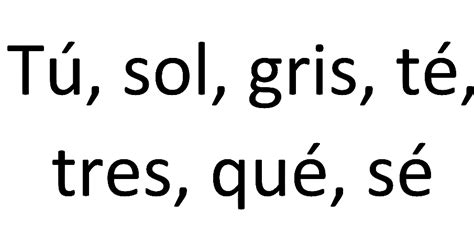 Palabras monosílabas Qué son cuáles son características ejemplos usos