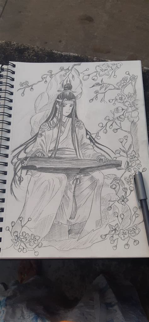 Lanzhan Playing Guqin For His One And Only Weiying Lanwangji Lanzhan