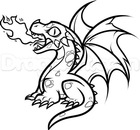 Next will be shading and rendering. How to Draw a Baby Fire Breathing Dragon, Step by Step ...