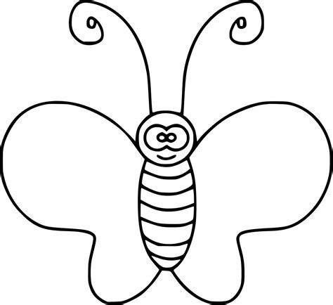 Easy Cute Butterfly Coloring Pages Coloring Cool