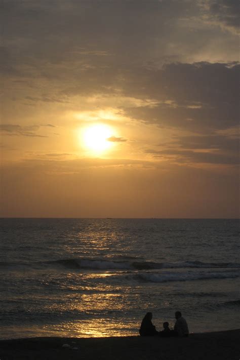 Free Photo Sunset On The Beach Beach Clouds Evening Free