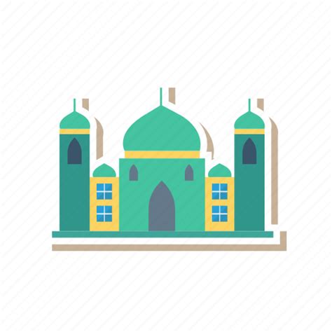 Beautiful Mosque Design With Flat Design Style Download Png Image