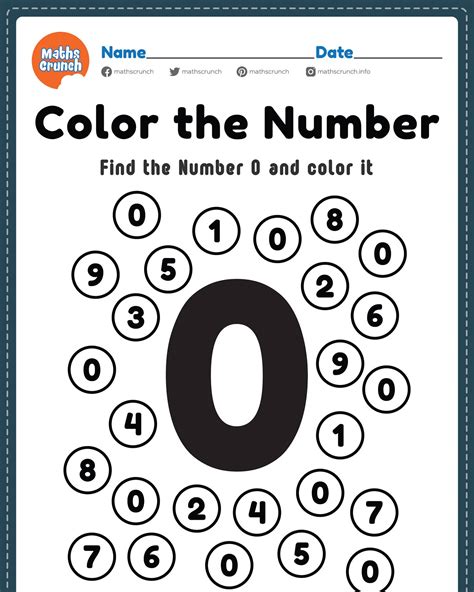 Maths Crunch Math Coloring And Counting Number 0