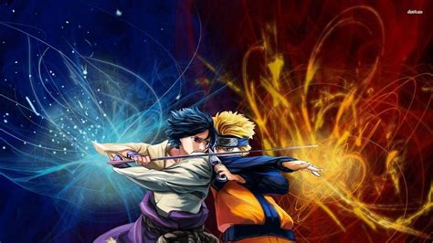 Sasuke Uchiha Vs Naruto Uzumaki Shippuden Wallpapers Wallpaper Cave