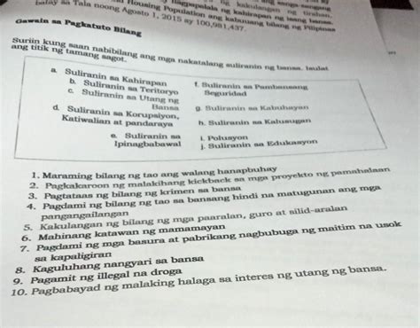 Gawain Sa Pagkatuto Bilang 1suriin Kung Saan Nabibilang Ang Mga