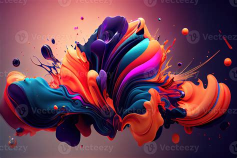 Illustration Of Colorful Abstract Wallpaper Background With Splatter