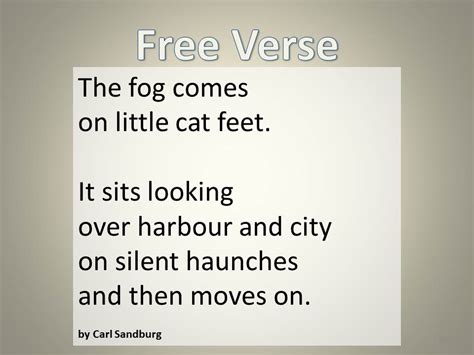 Examples of free verse Poems