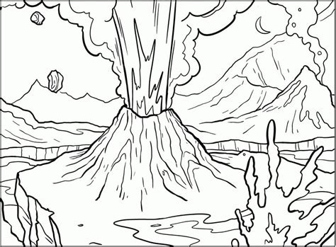 Coloriage Volcan à Imprimer Sur Coloriageenfantcom