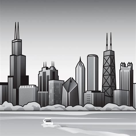 Chicago Skyline Drawing Artofit