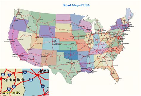 Printable Map Of The United States With Highways Printable Us Maps