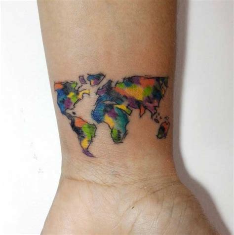 40 World Map Tattoos That Will Ignite Your Inner Travel Bug Tattooblend