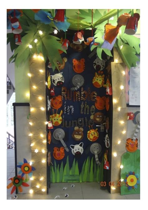 Classroom Door Display Rumble In The Jungle Jungle Theme Classroom