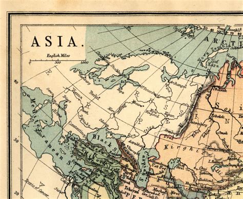 Antique Asia Map Old Map Of Asia