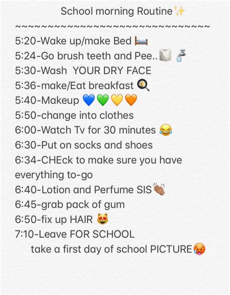 First Day Of School Schedule Morning Routine Ish School Morning