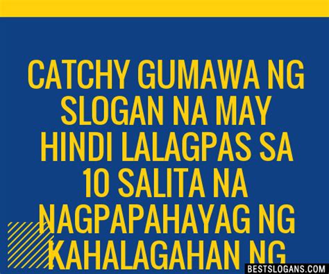 100 Catchy Gumawa Ng Na May Hindi Lalagpas Sa 10 Salita Na