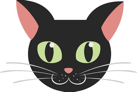 Black Cat Kitten Cartoon Cat Face Png Download 1000672 Free