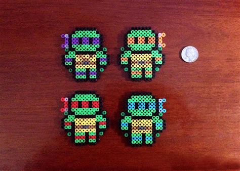 Teenage Mutant Ninja Turtles Inspired Bit Set Perler Bead Templates