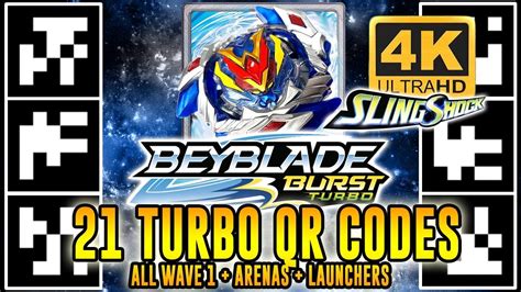 ALL 21 TURBO QR CODES BEYBLADE BURST TURBO APP WAVE 1 EM 4K ZANKYE