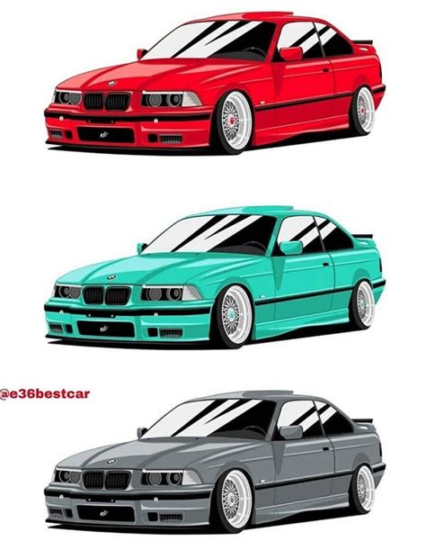 Bmw 3 Series E36 Art Bmw Art Car Drawings Bmw