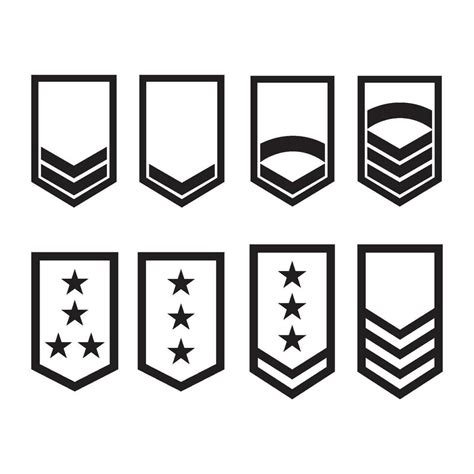 Military Rank Icon Vector 25423387 Vector Art At Vecteezy