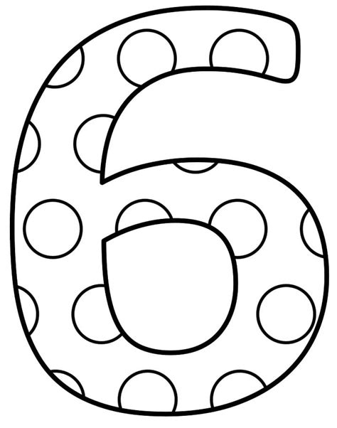 Six Coloring Page