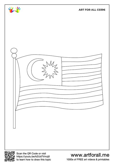 How To Draw The National Flag Of Malaysia