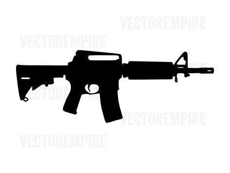 AR 15 2 SVG M 16 SVG M 4 Svg Gun Vector Gun Cricut File Rifle Clip