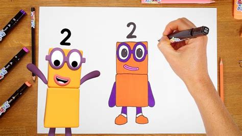 How To Draw Numberblock Two Alphablocks B Drawing Tutorial For Kids