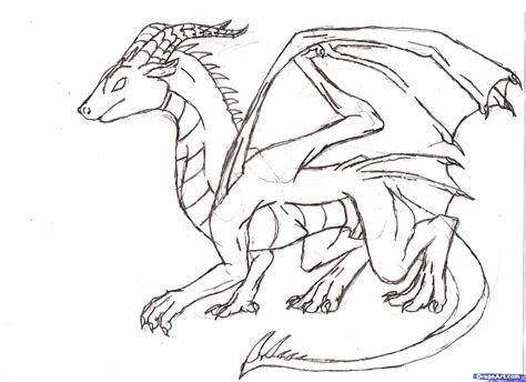 Dragon outline drawing at getdrawings free download. http://online-drawinglessons.com ( Discover how to draw ...