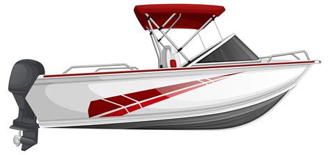 Speed Boat Or Power Boat Isolated On White Background 1541673 Vector