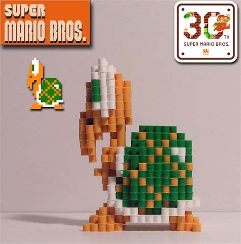 SUPER MARIO BROS 3D Koopa Troopa Pixel Bead Figure Etsy