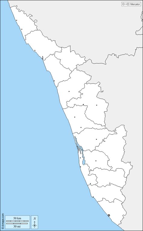 Kerala Free Map Free Blank Map Free Outline Map Free Base Map