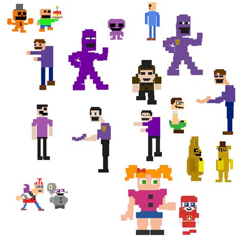 Fnaf William Afton Minigame Sprites Recolored Five Nights 58 Off