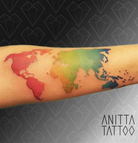 30 Pretty Map Tattoos Make You Want To Go Abroad Style Vp Page 3