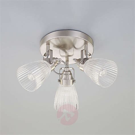 A stunning range of ip44 rated modern bathroom ceiling lighting with free uk delivery! Round LED bathroom ceiling light Kara fluted glass ...