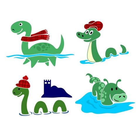 Loch Ness Monster Cuttable Design Cut File Vector Clipart Digital