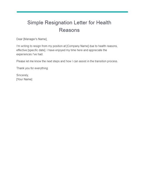 Nursing Resignation Letter Format For Personal Reasons Infoupdate Org