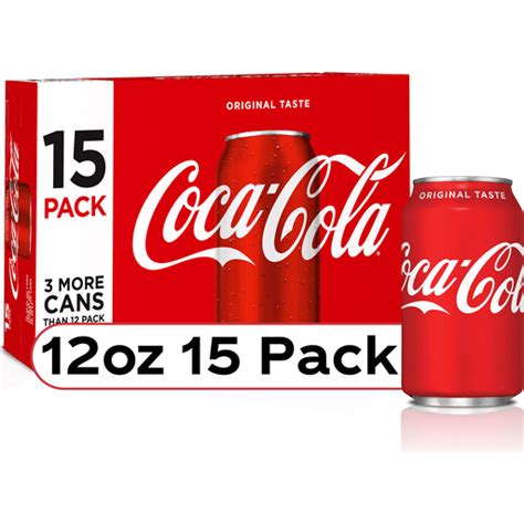 Coca Cola Cans 12 Fl Oz 15 Pack Soft Drinks Festival Foods Shopping