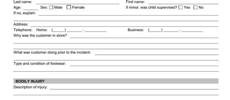 Slip And Fall Incident Report Form Pdf Form Formspal